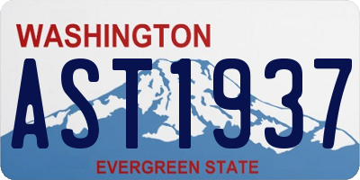 WA license plate AST1937