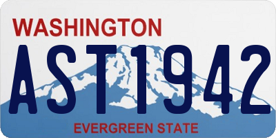 WA license plate AST1942