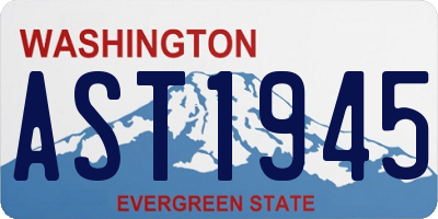 WA license plate AST1945