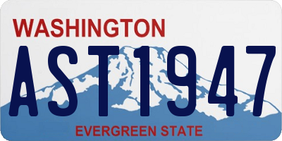 WA license plate AST1947