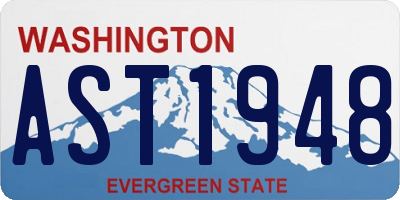 WA license plate AST1948