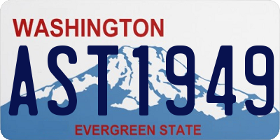 WA license plate AST1949