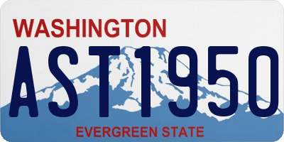 WA license plate AST1950