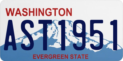 WA license plate AST1951