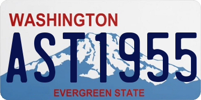 WA license plate AST1955