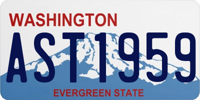 WA license plate AST1959