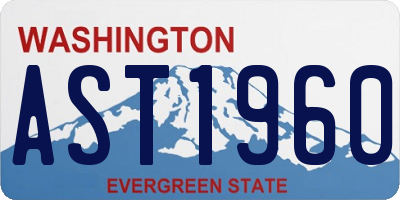 WA license plate AST1960