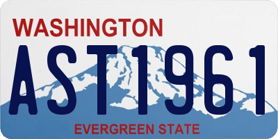 WA license plate AST1961