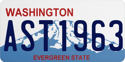 WA license plate AST1963
