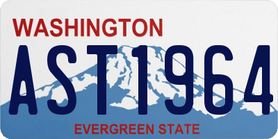 WA license plate AST1964
