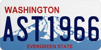 WA license plate AST1966