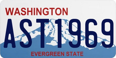 WA license plate AST1969