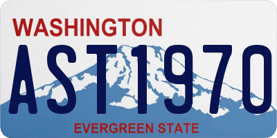 WA license plate AST1970