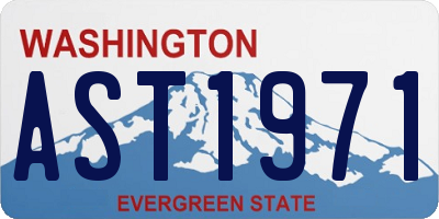 WA license plate AST1971