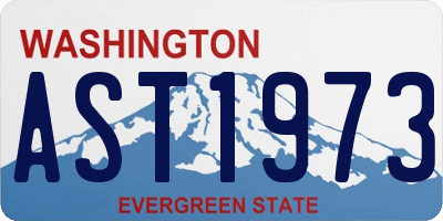 WA license plate AST1973