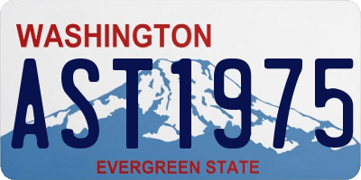 WA license plate AST1975