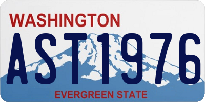 WA license plate AST1976