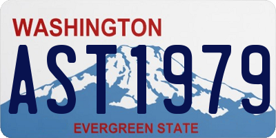 WA license plate AST1979