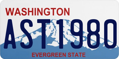 WA license plate AST1980