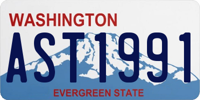WA license plate AST1991