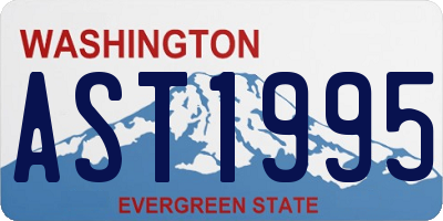 WA license plate AST1995