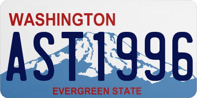 WA license plate AST1996