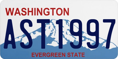 WA license plate AST1997