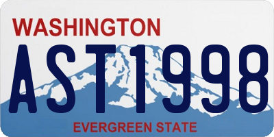 WA license plate AST1998