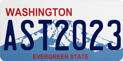 WA license plate AST2023