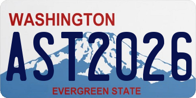 WA license plate AST2026