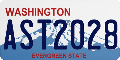 WA license plate AST2028