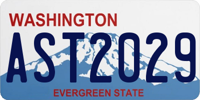 WA license plate AST2029