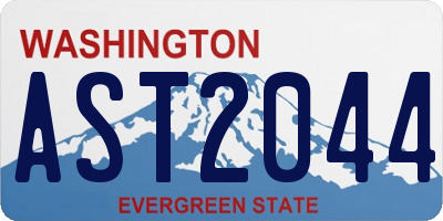 WA license plate AST2044