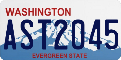WA license plate AST2045