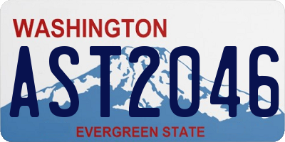 WA license plate AST2046