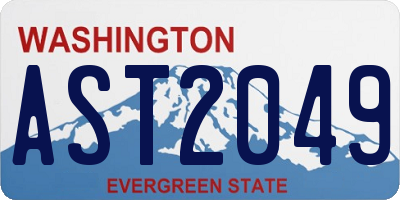 WA license plate AST2049
