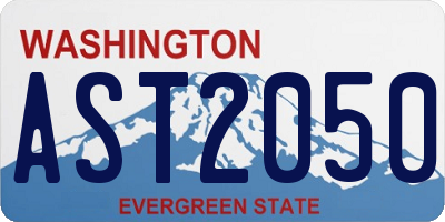 WA license plate AST2050