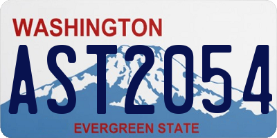 WA license plate AST2054