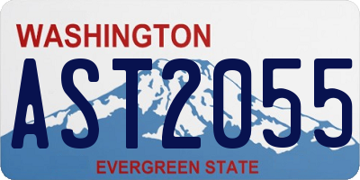 WA license plate AST2055