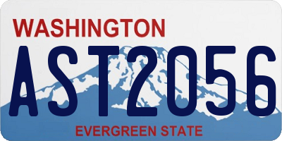 WA license plate AST2056