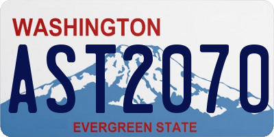 WA license plate AST2070