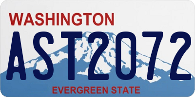 WA license plate AST2072