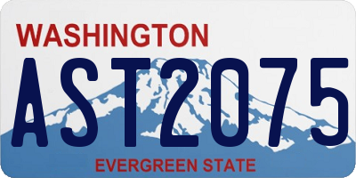 WA license plate AST2075
