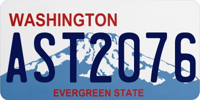 WA license plate AST2076