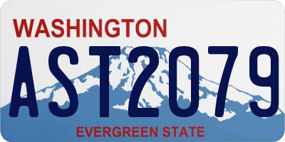 WA license plate AST2079