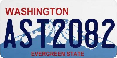 WA license plate AST2082