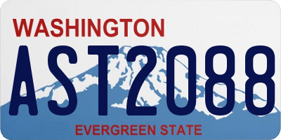 WA license plate AST2088