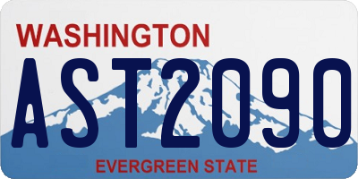 WA license plate AST2090