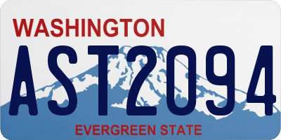 WA license plate AST2094