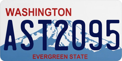 WA license plate AST2095
